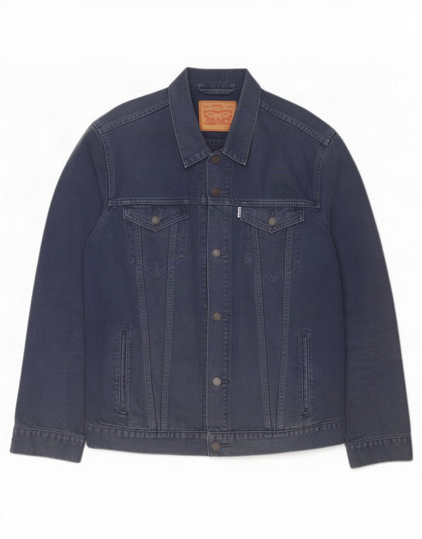Levi's muška traper jakna UK 42 XL tamnoplavi pamuk