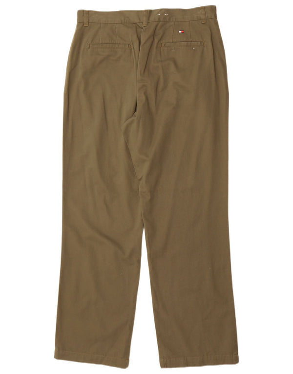 Tommy Hilfiger ženske ravne chino hlače US 12 Large W32 L31 Kaki