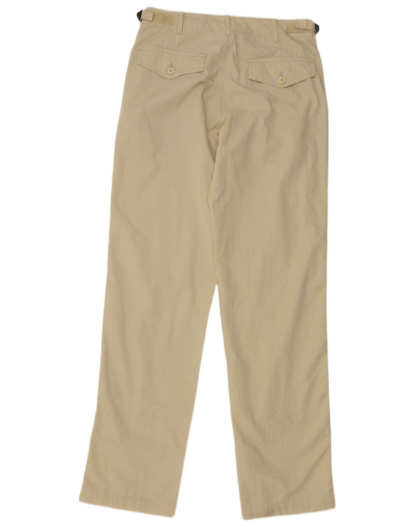 Zara Mens Straight Chino Trousers EU 40 Medium W31 L35 Beige Cotton