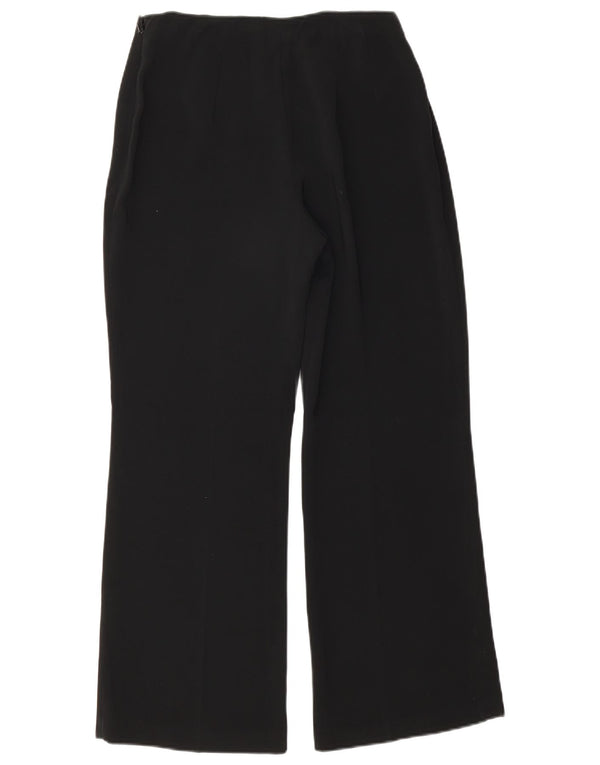 Marks & Spencer ženske široke ležerne hlače UK 10 male W26 L28 crne