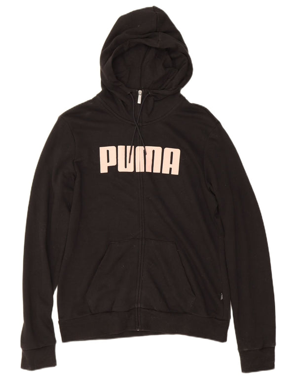 Puma ženski džemper s kapuljačom s patentnim zatvaračem UK 14 Srednje crni pamuk