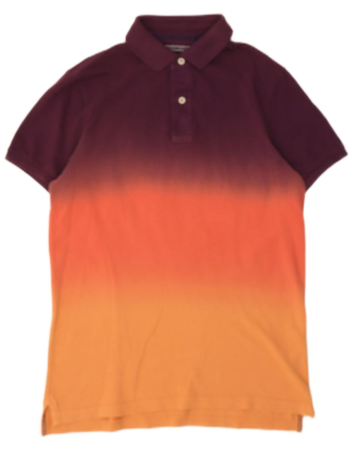 TOMMY HILFIGER Mens Slim Fit Polo Shirt Medium Multicoloured Colourblock