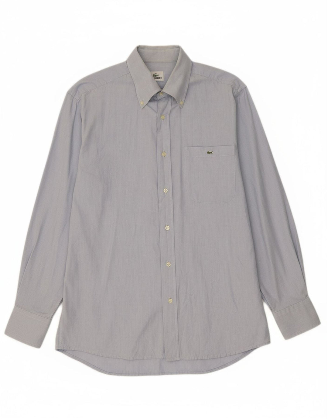 LACOSTE Mens Shirt Size 40 Medium Blue Cotton