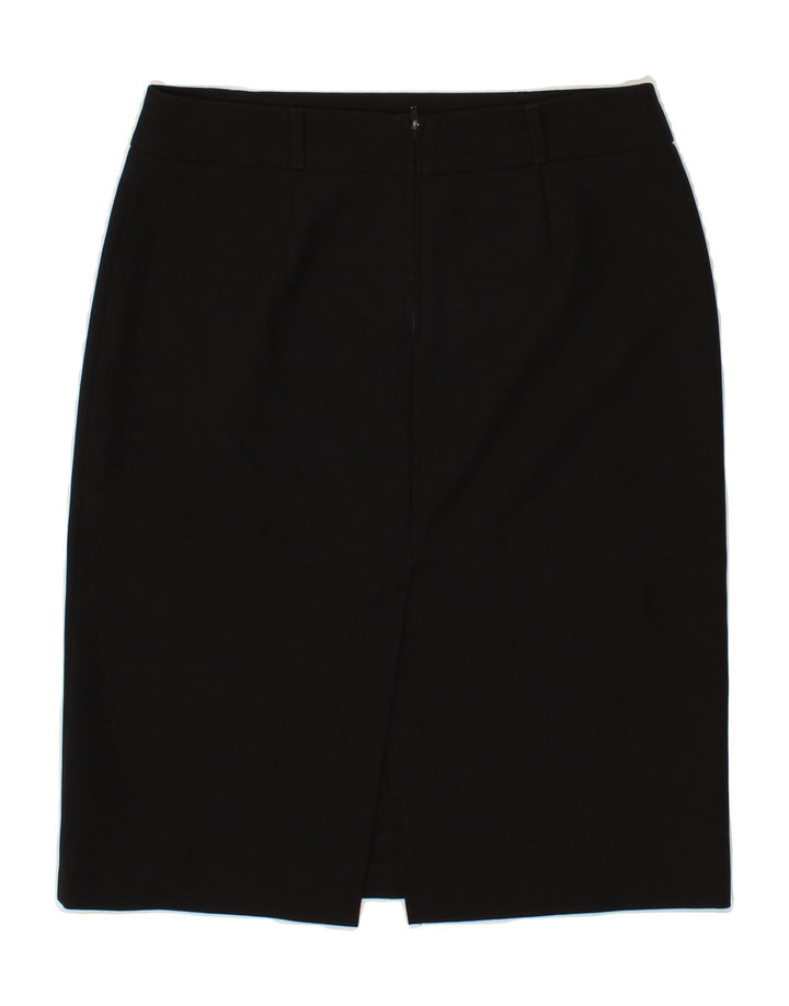 BENETTON Womens Straight Skirt IT 42 Medium W30 Black Polyester Vintage Benetton and Second-Hand Benetton from Messina Hembry 