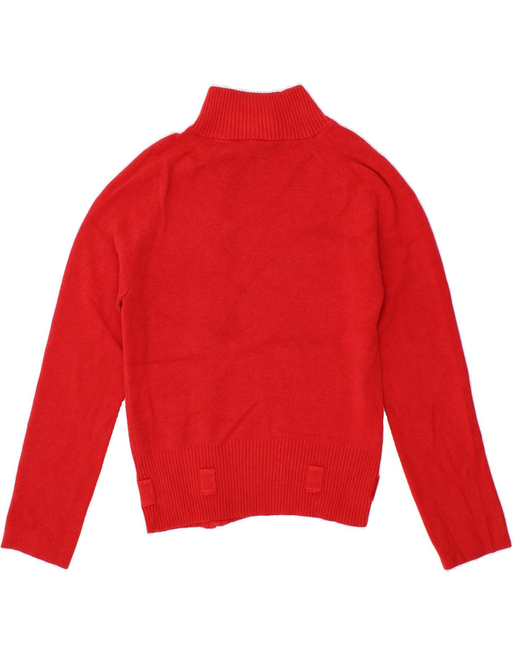 MOSSIMO Womens Crop Cardigan Sweater UK 14 Large Red Cotton Vintage Mossimo and Second-Hand Mossimo from Messina Hembry 