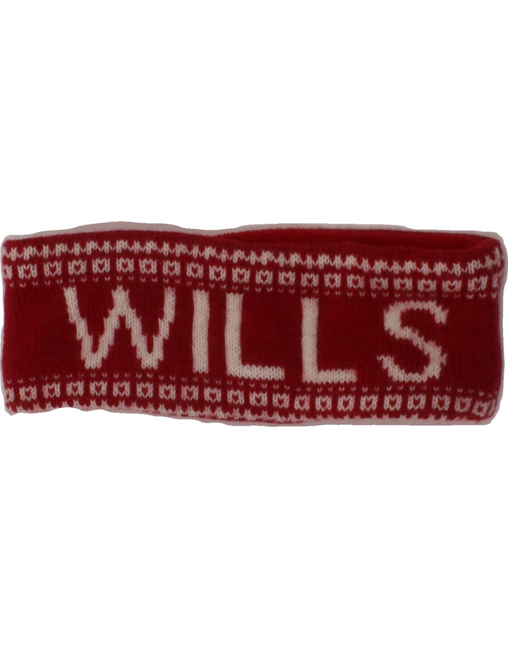 JACK WILLS Womens Graphic Headband Hat One Size Red Vintage Jack Wills and Second-Hand Jack Wills from Messina Hembry 