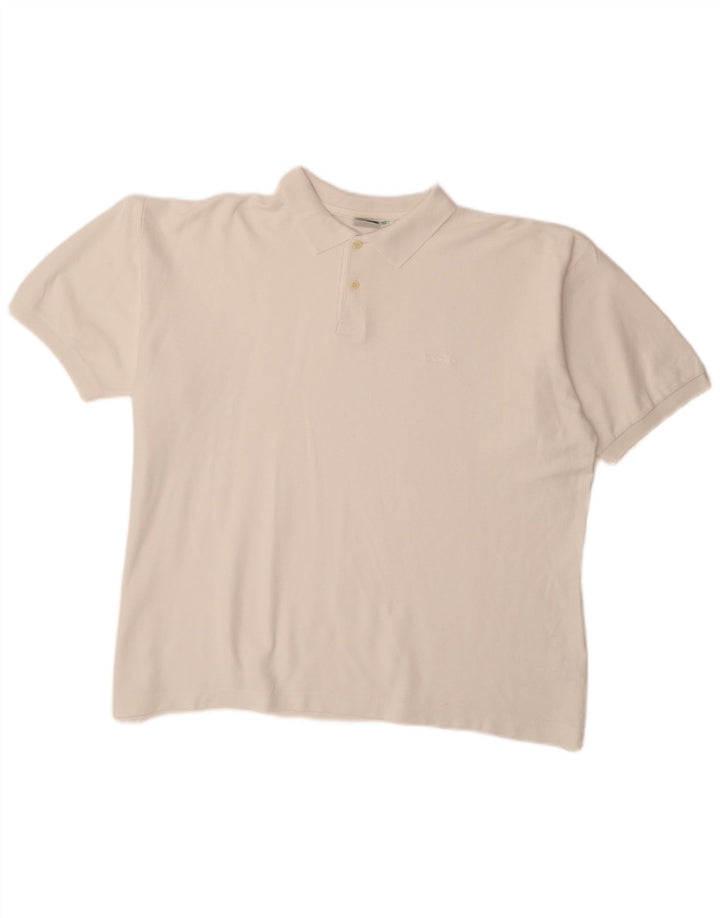 DIADORA Mens Polo Shirt IT 52 Large White Cotton
