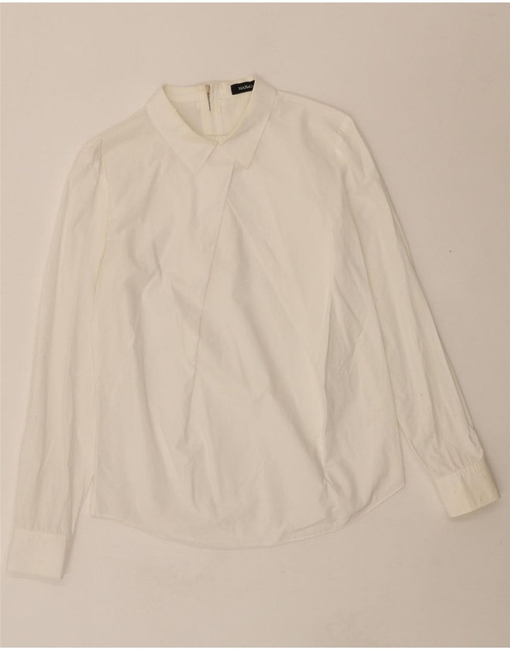 MAX & CO. Womens Pullover Shirt Blouse UK 12 Medium White Vintage Max & Co. and Second-Hand Max & Co. from Messina Hembry 