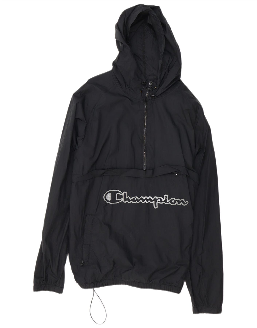 Champion muška anorak jakna s kapuljačom UK 40 veliki crni poliester