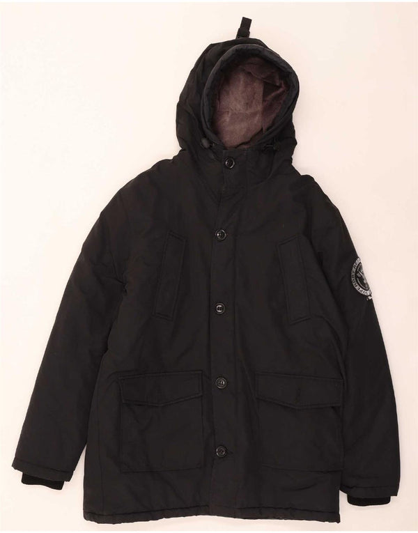 Superdry muški podstavljeni kaput s kapuljačom UK 44 2XL crni poliester