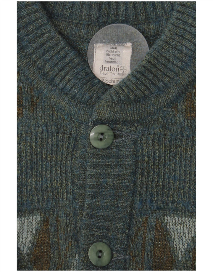 DRALON muški kardigan pulover srednje boje, geometrijski poliakril