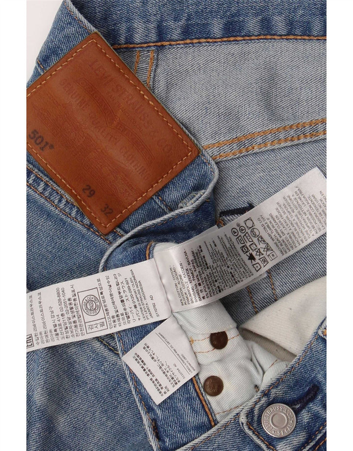 Levi's muške 501 ravne traperice W29 L32 plavi pamuk
