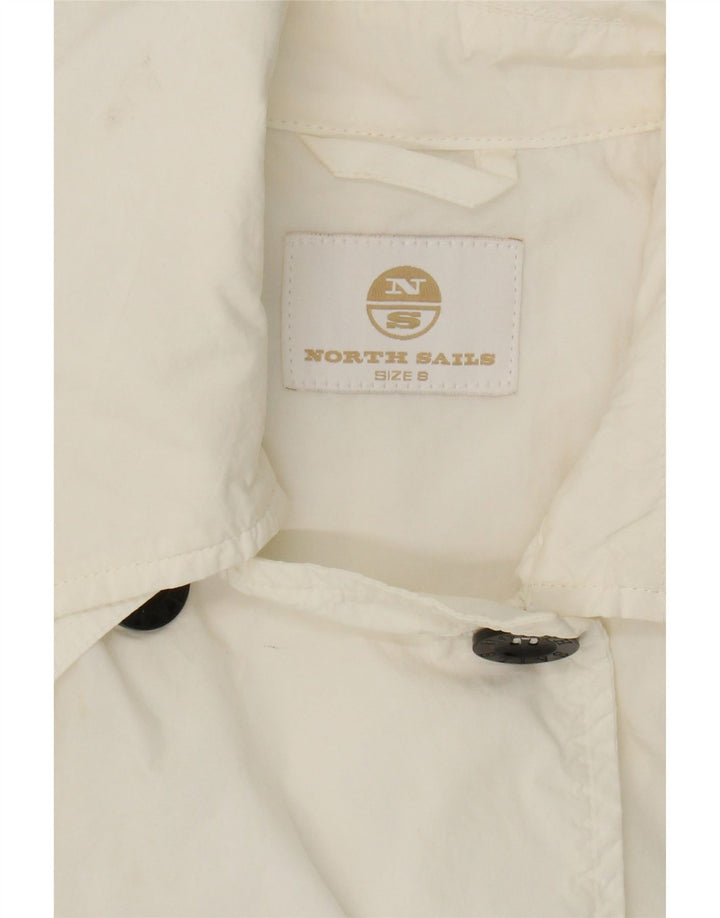 NORTH SAILS Womens Oversized Bomber Jacket UK 10 Small White Polyamide Vintage North Sails and Second-Hand North Sails from Messina Hembry 