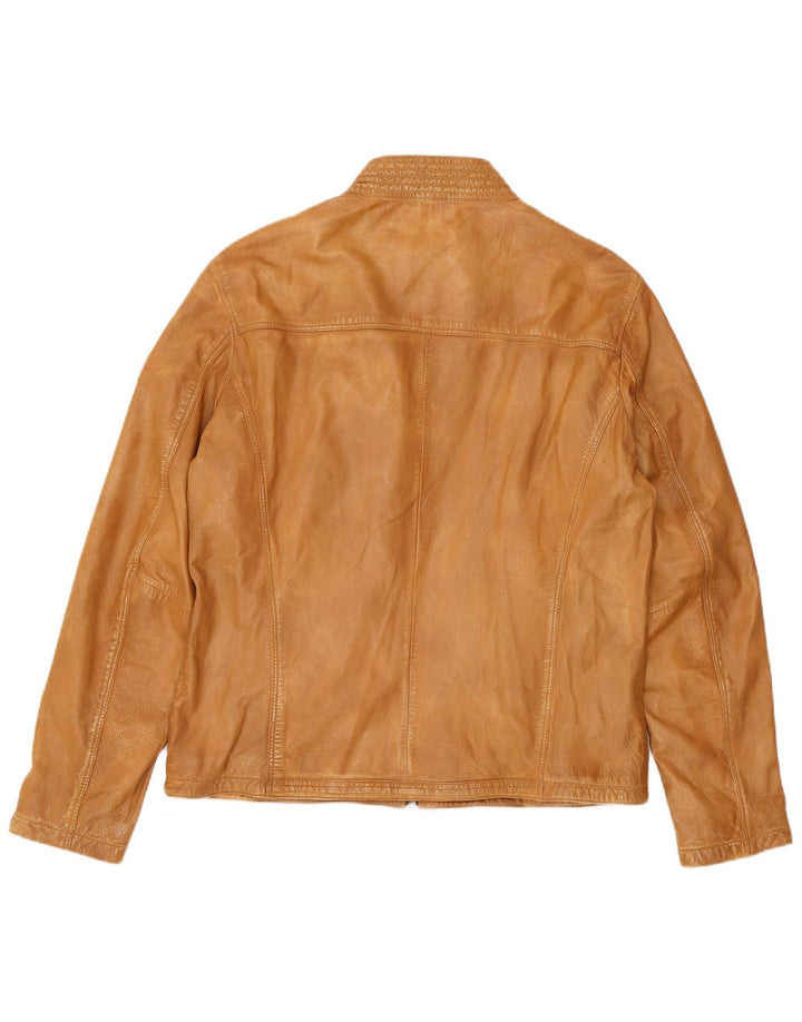 MILESTONE muška kožna jakna UK 40 velika bež koža