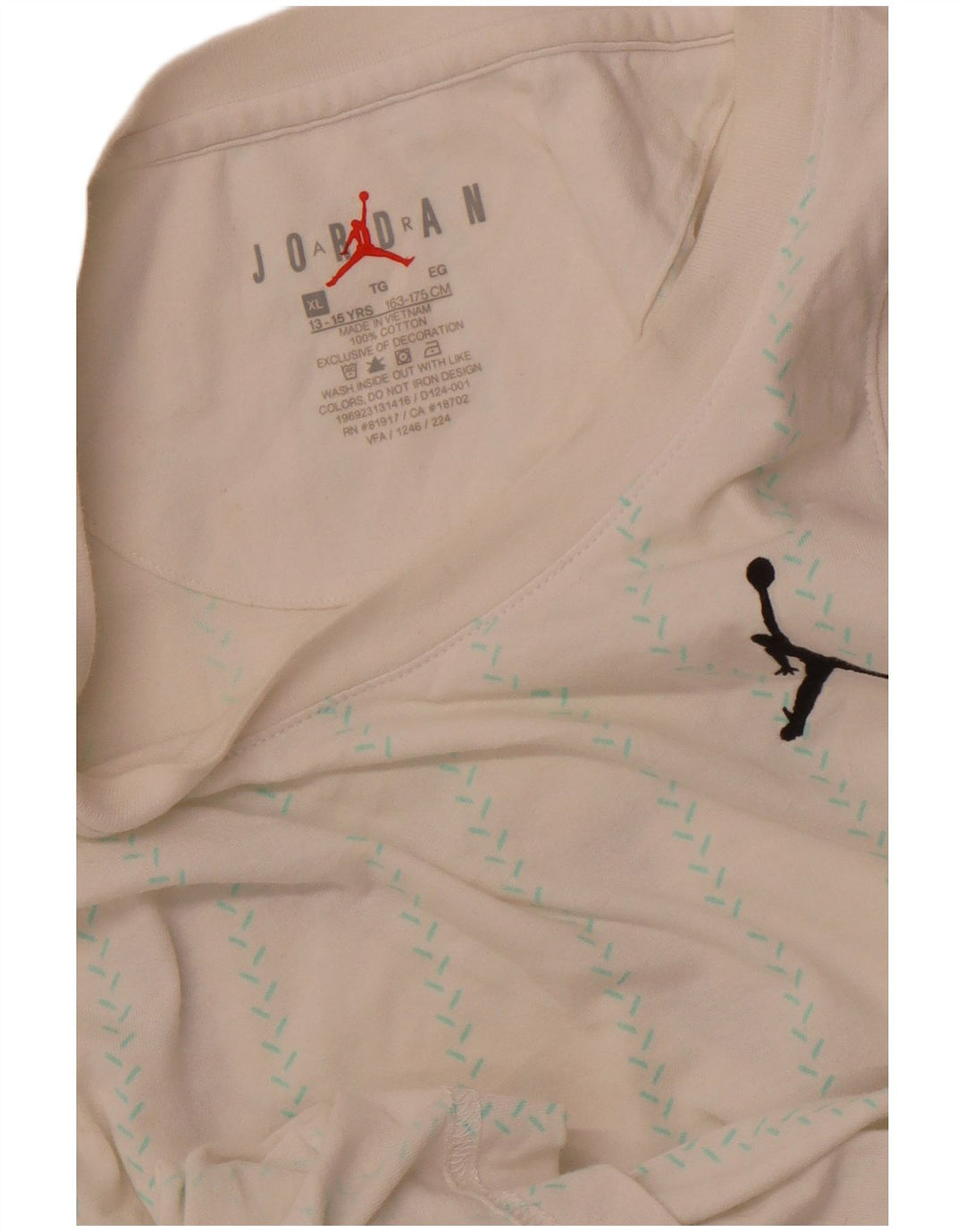 JORDAN Dječački grafički prsluk 13-14 godina XL Pamuk s bijelim prugama