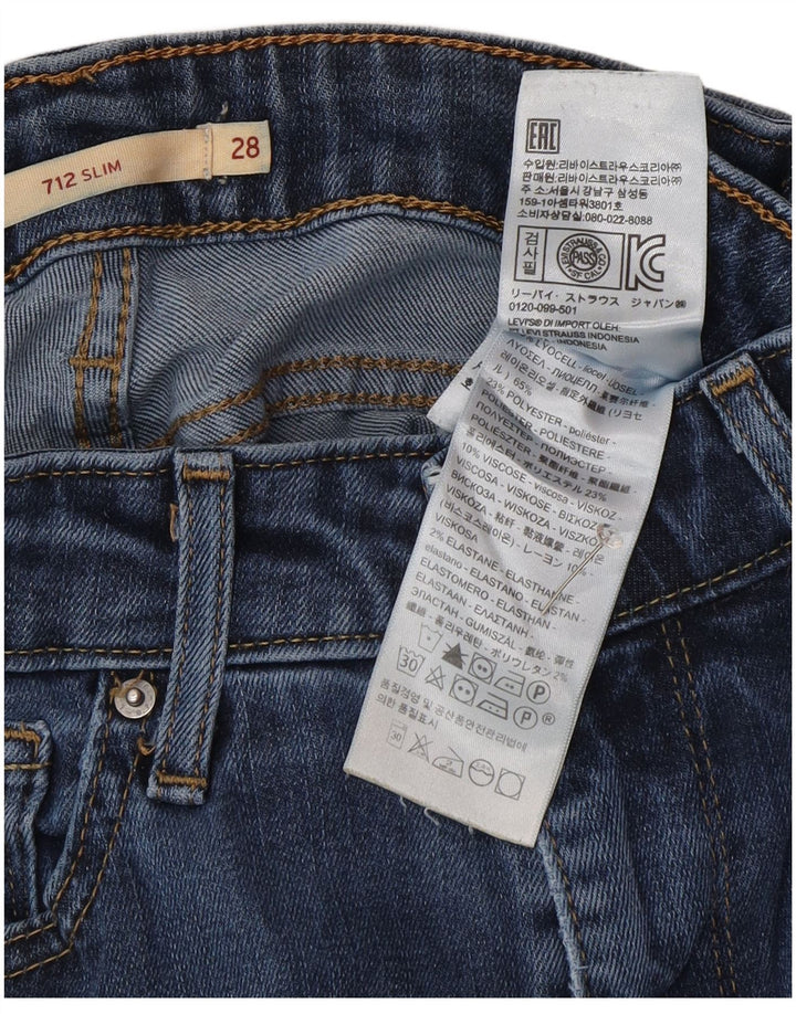 Levi's ženske 712 uske traperice W28 L32 plavi liocel