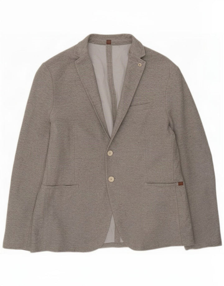 Zara muška jakna sa 2 gumba EU 56 XL sivi poliester