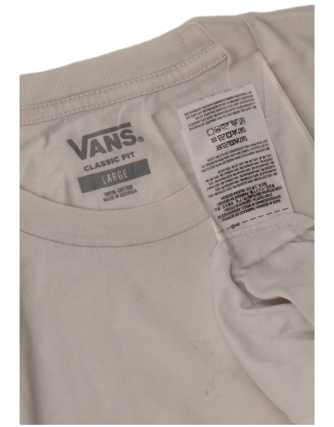 VANS Klasična muška majica kratkih rukava Veliki bijeli pamuk
