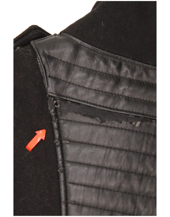 KHUJO Muški vojni kaput UK 38 Srednji crni najlon