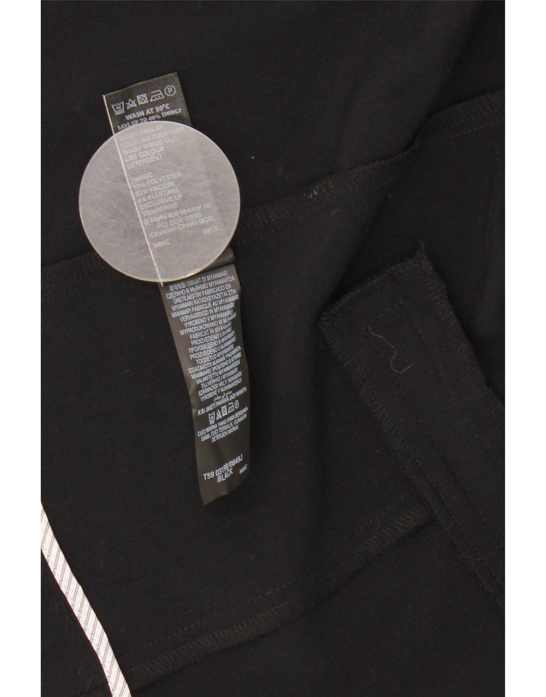 Marks & Spencer ženska jakna s otvorenim sakoom UK 18 XL crni poliester