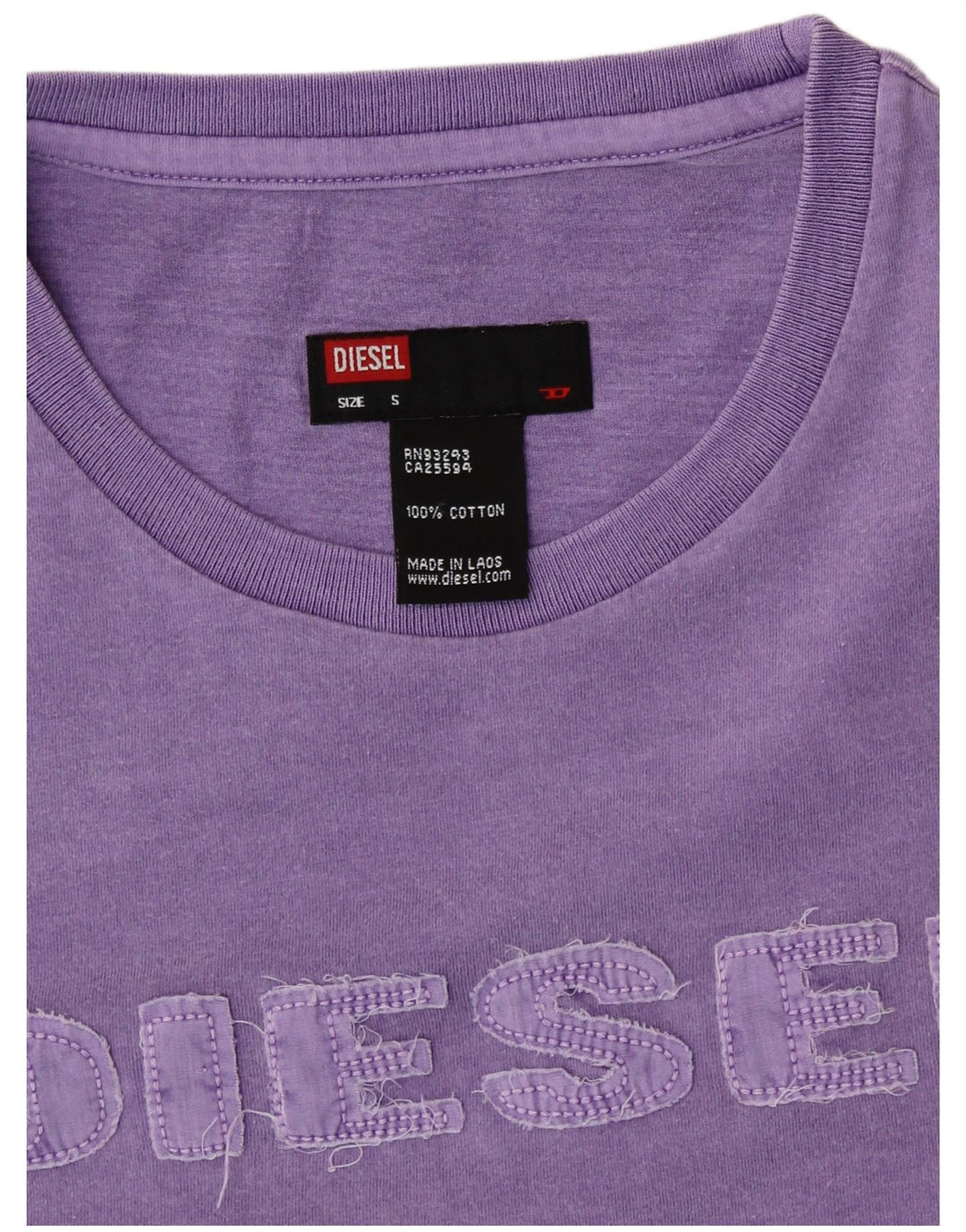 DIESEL Ženska majica kratkih rukava s grafičkim motivima UK 10 Small Purple Pamuk
