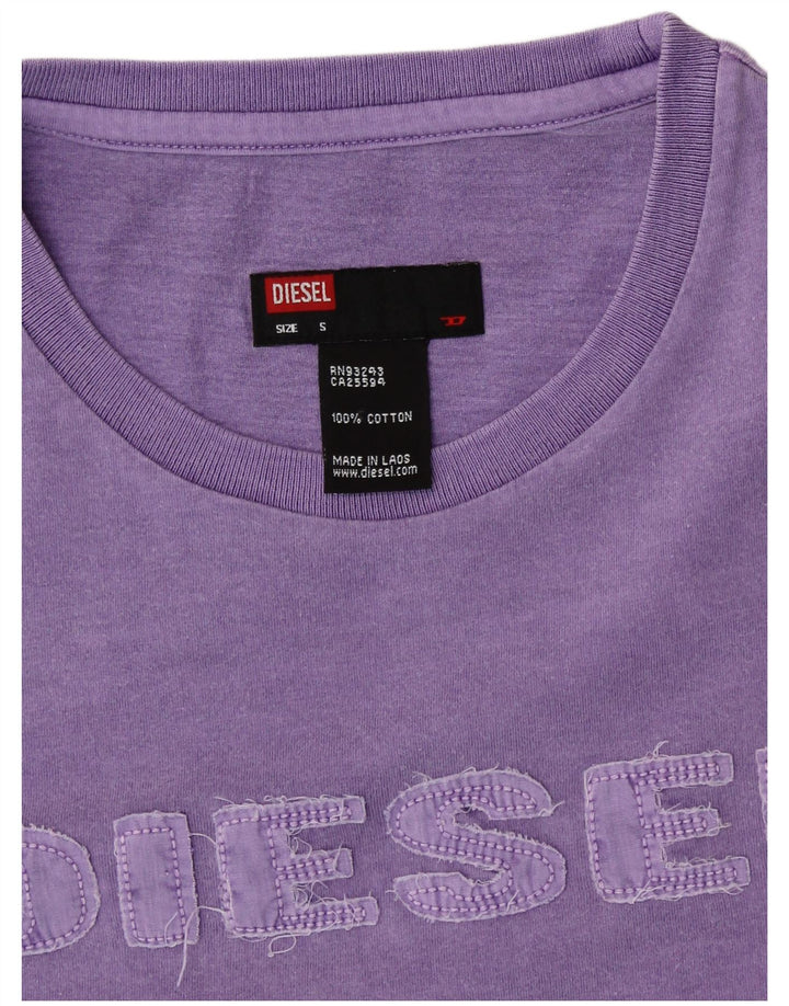 DIESEL Ženska majica kratkih rukava s grafičkim motivima UK 10 Small Purple Pamuk