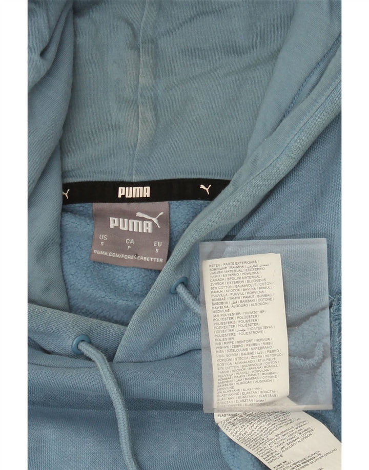 Puma muška majica s kapuljačom, mali plavi pamuk