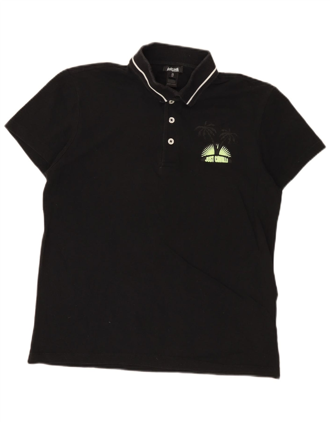 Just Cavalli muška polo majica IT 48 Mala crna pamuk