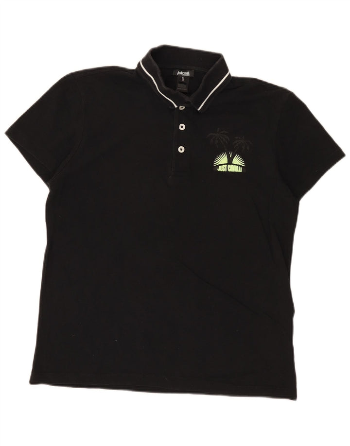 Just Cavalli muška polo majica IT 48 Mala crna pamuk