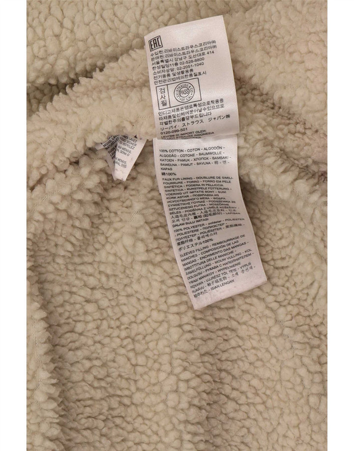 Levi's muška traper šerpa jakna UK 36 Mala siva pamuk