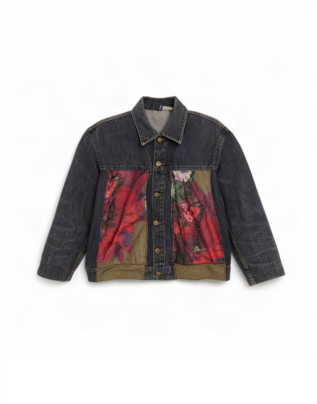 Divided Womens By H&M traper jakna UK 14 Srednje plavi cvjetni pamuk