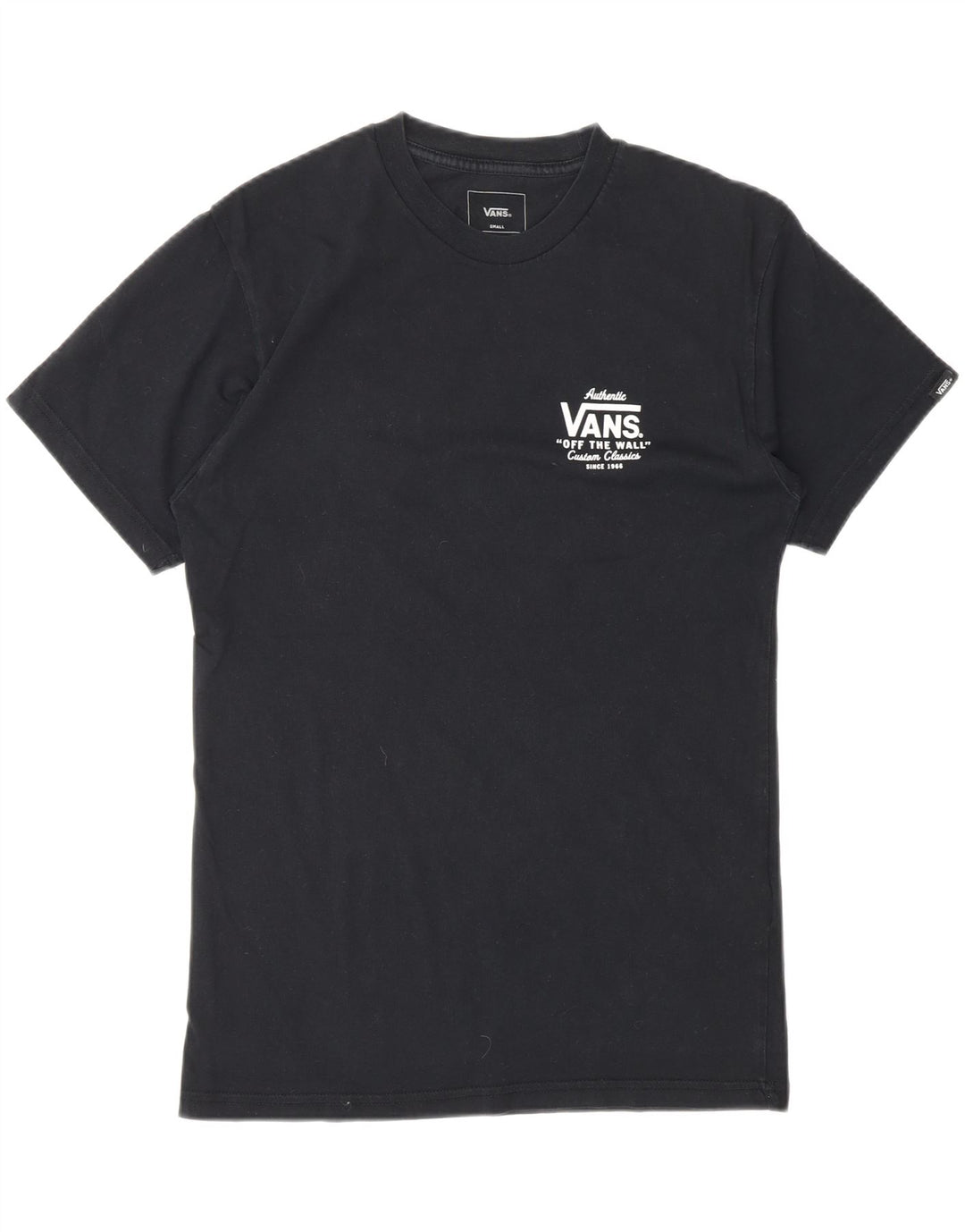 VANS Mens Graphic T-Shirt Top Small Navy Blue Cotton