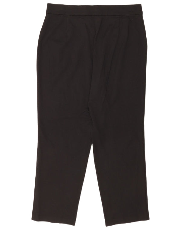 Marks & Spencer ženske ravne ležerne hlače UK 16 Large W34 L27 crne