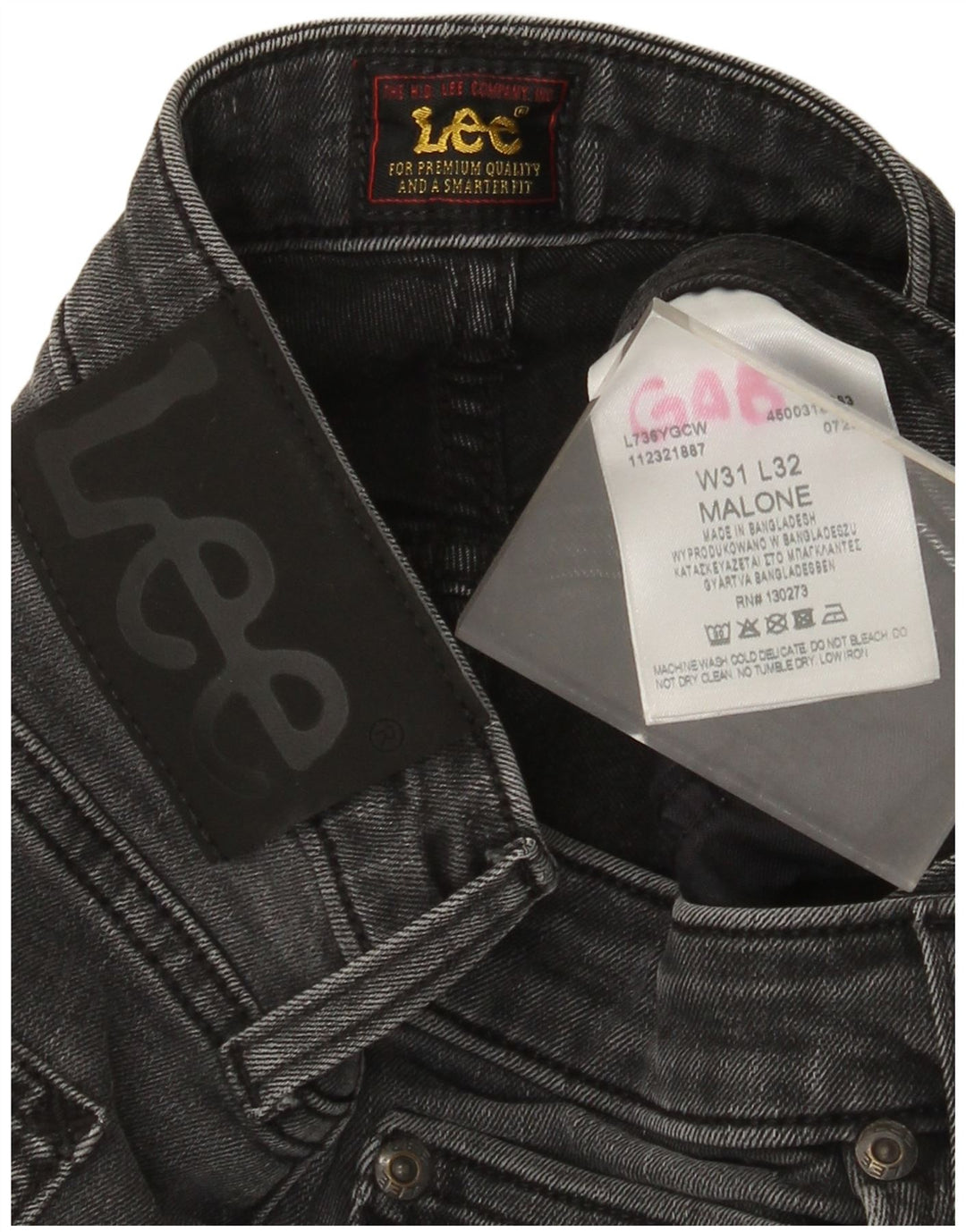 Lee Mens Malone Slim Jeans W31 L27 Sivi pamuk