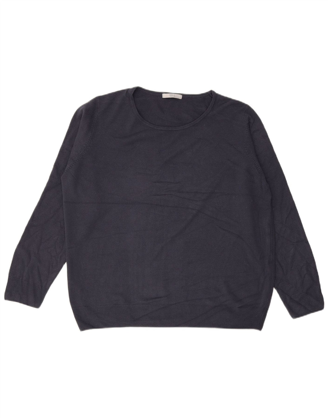 MARKS & SPENCER Ženski džemper s veznim izrezom UK 20 2XL tamnoplavi