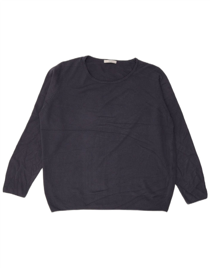 MARKS & SPENCER Ženski džemper s veznim izrezom UK 20 2XL tamnoplavi