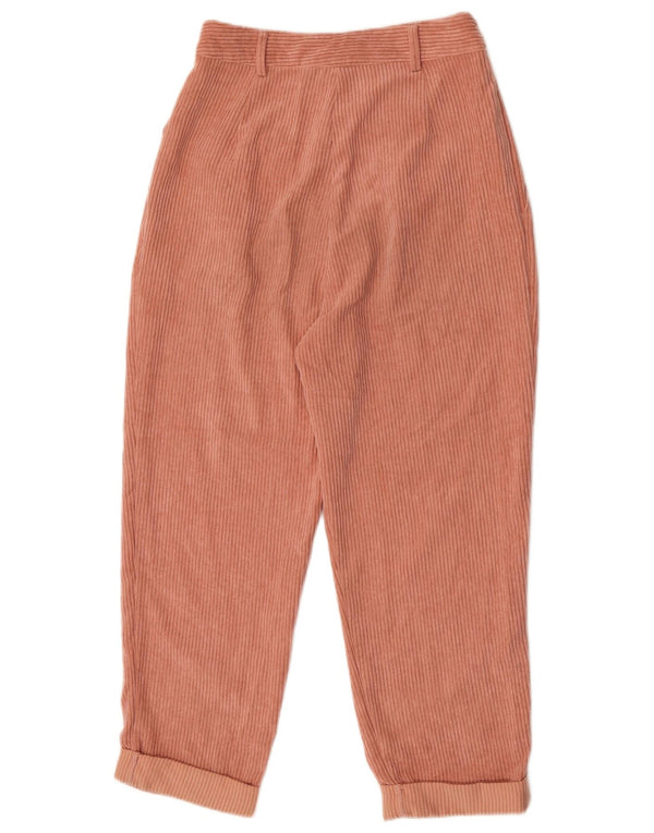 Topshop ženske hlače od samta visokog struka UK 10 male W26 L25 ružičaste