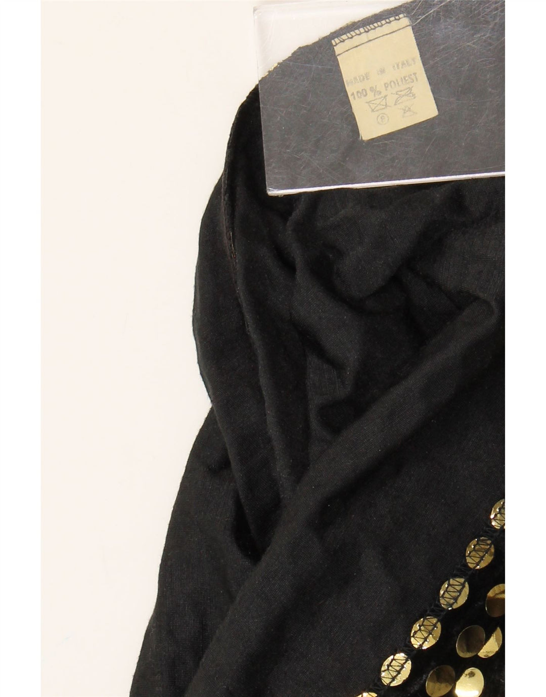 Vintage gornji dio ženske bluze bez rukava UK 10 mali crni poliester