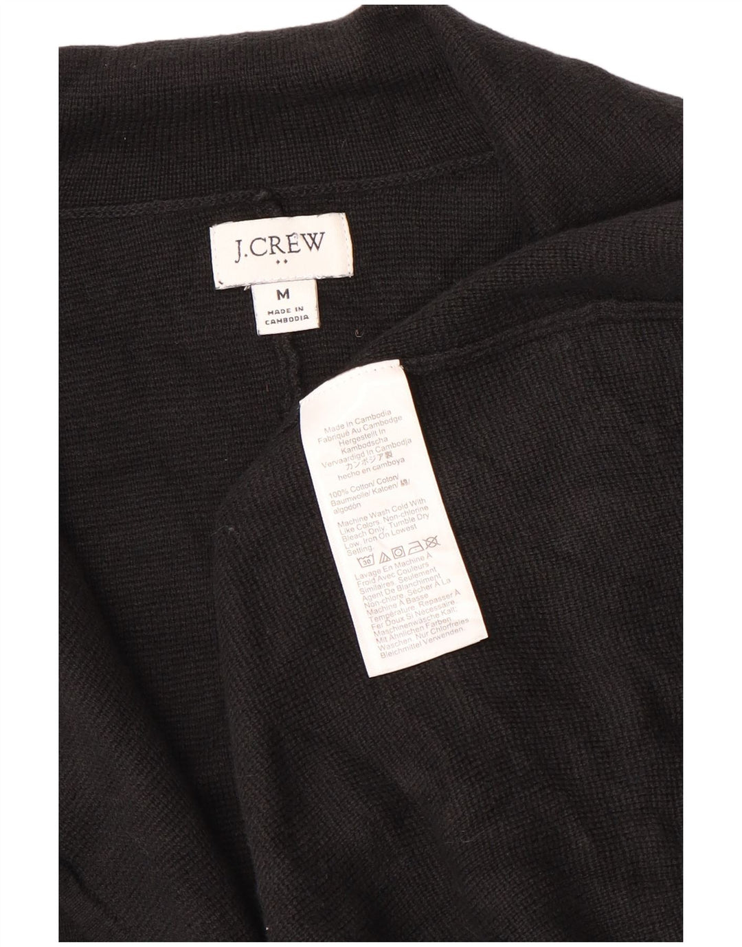 J. CREW Ženska jakna s 2 gumba UK 14 Srednji crni pamuk