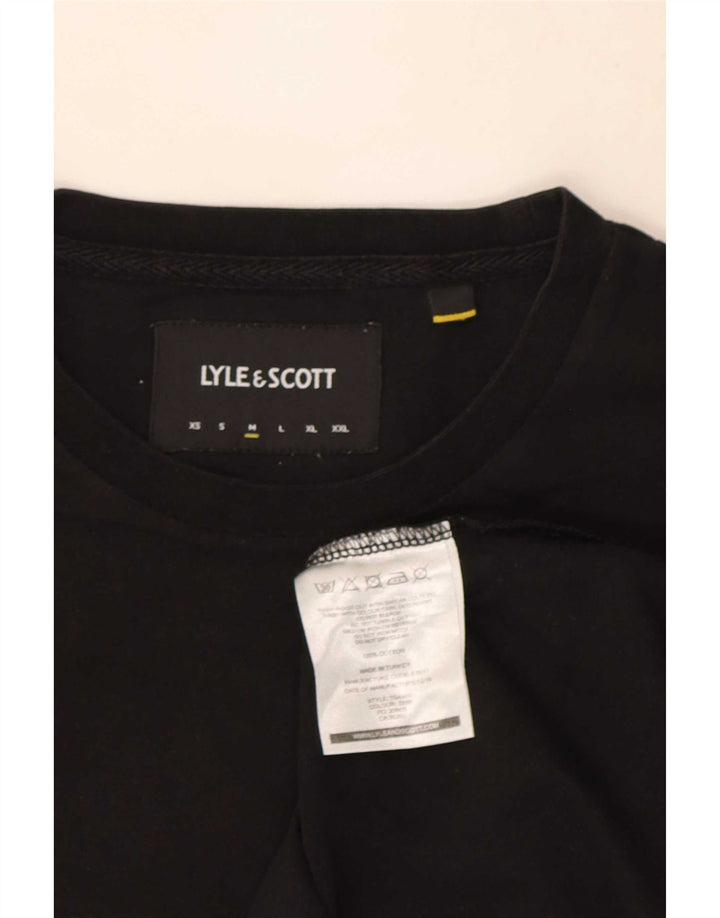 Lyle & Scott muška majica kratkih rukava Srednji crni pamuk