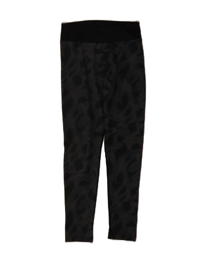 ADIDAS Womens Graphic Leggings UK 4/6 XS  Black Polyester Vintage Adidas and Second-Hand Adidas from Messina Hembry 