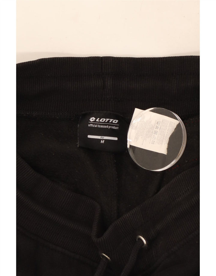 LOTTO muške trenirke s grafičkim motivima, srednje crne pamučne hlače
