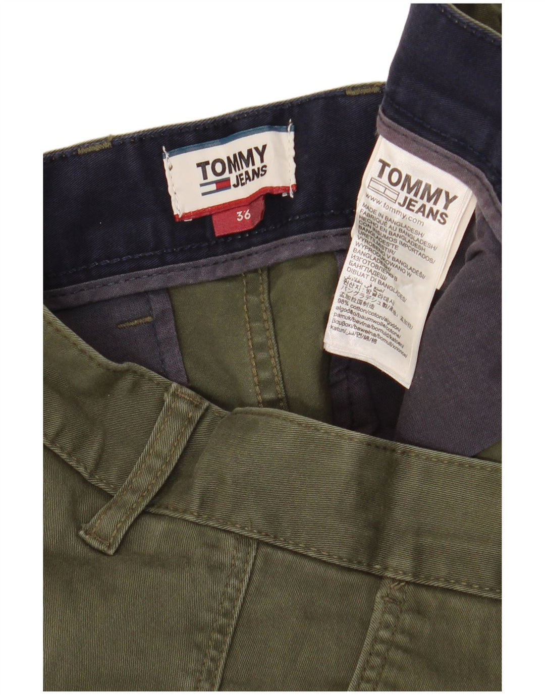 Tommy Hilfiger muške chino kratke hlače W36 veliki kaki pamuk