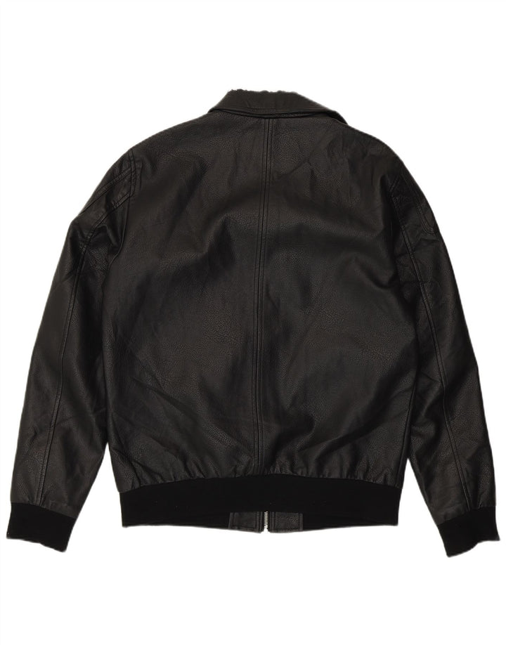 Jack & Jones muška jakna od umjetne kože UK 38 srednji crni poliester