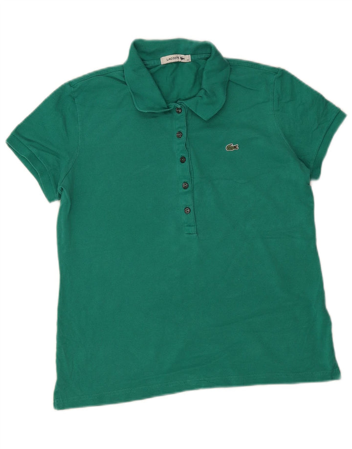 Lacoste ženska polo majica veličine 40, srednje zeleni pamuk