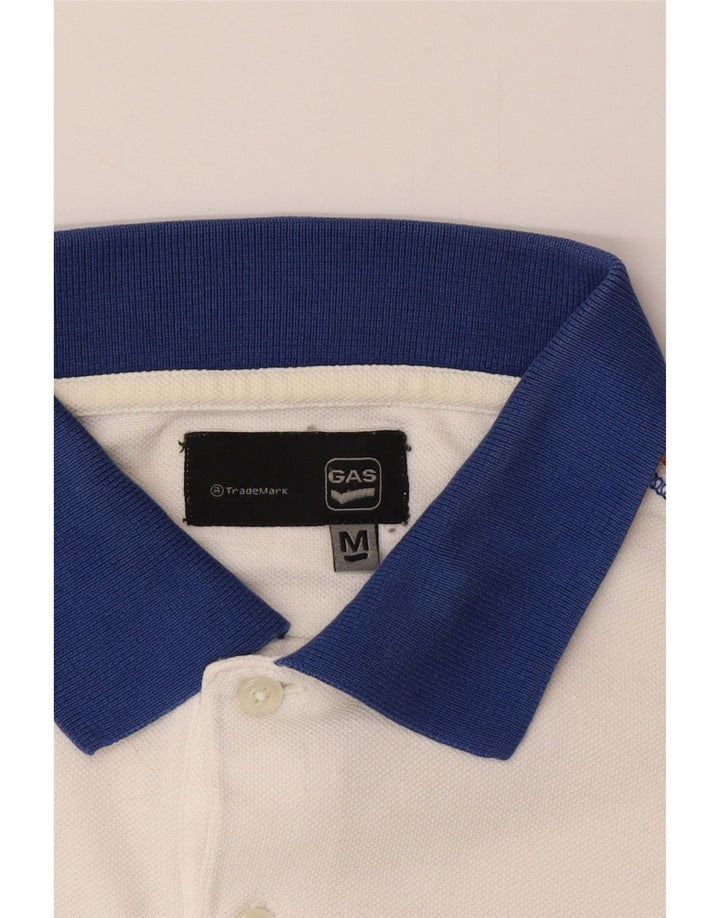 GAS Mens Polo Shirt Medium White