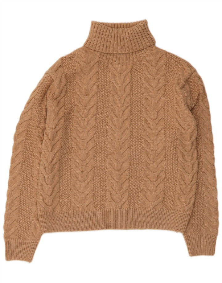 MARKS & SPENCER Ženski pulover s rol izrezom UK 10 Small Brown