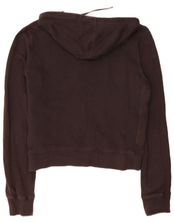 POLO RALPH LAUREN Ženski kratki pulover s kapuljačom s patentnim zatvaračem UK 16 Veliki smeđi