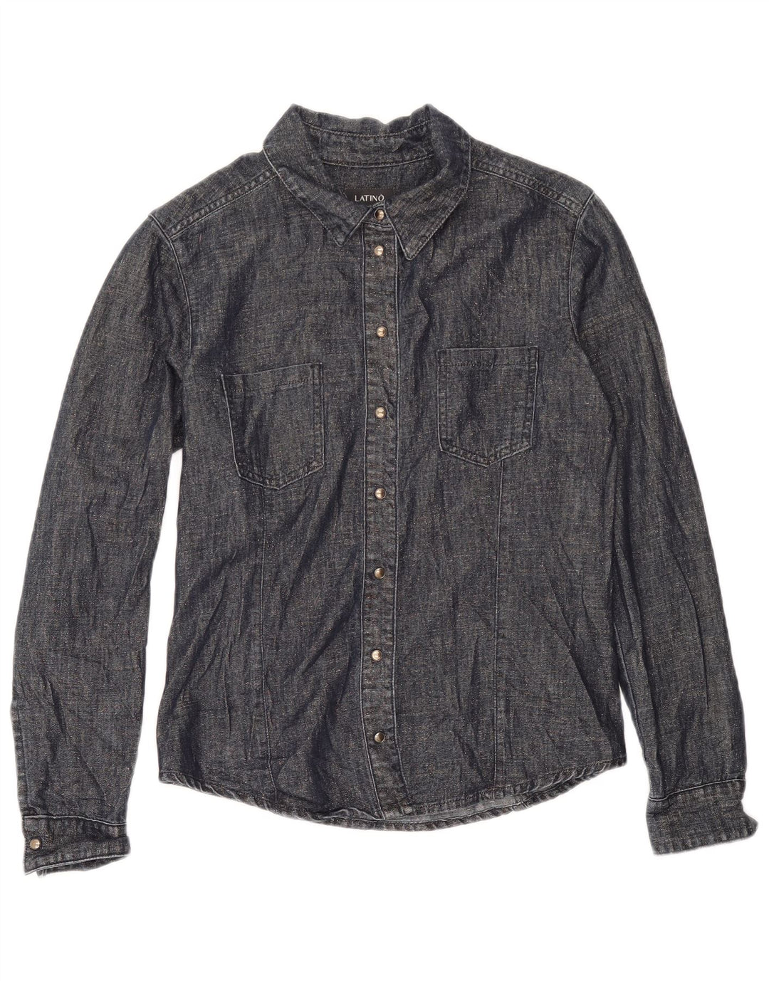 Vintage ženska košulja UK 12 srednje tamnoplava