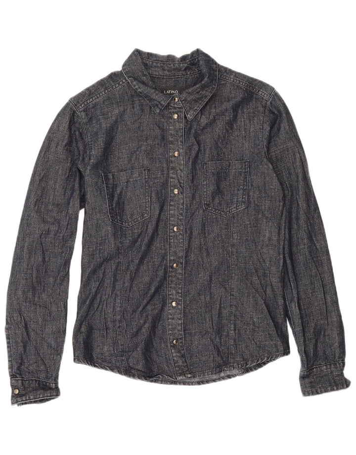 Vintage ženska košulja UK 12 srednje tamnoplava